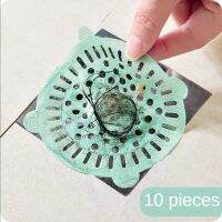 10 Pieces of Disposable Bathroom Sewer Drain Outlet Sink Sewer Filter Plug Filter Sticker Kitchen Supplies Anti-clogging Filter Dishracks Sink accesso