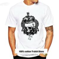 Camiseta De Calavera Con Corona Para Hombre Y Mujer ผ้าฝ้ายท็อปส์ซูคอรอบใหม่ฤดูร้อนขายส่งตลกเสื้อยืดแบรนด์เสื้อยืดผู้ชาย Unisex Xs-3xl สไตล์ป๊อป