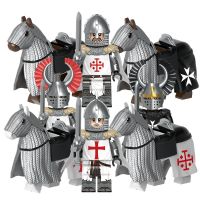 ฟิกเกอร์ Teutonic Knights Hospitaller Templar War Horse Medieval Soldiers าดเล็ก ของเล่นสําหรับเด็ก