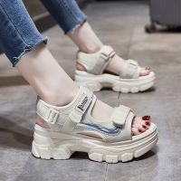 Torre female sandals in the summer of 2023 the new large base platform shoes hot style movement soft bottom beach leisure female shoes