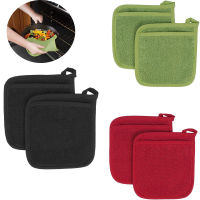 2pcs Gloves Pocket Tool Cushion Cloth Mat Terry Kitchen Looped Mat Pot Holders Cotton