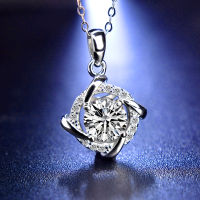 NYMPH Moissanite Diamond Necklace Pendant 1.0ct D Color Round 925 Sterling Silver High Jewelry Engagement Gift