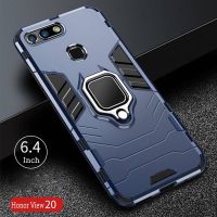 【Shell set]สำหรับ Honor View 20เคสเกราะ PC ฝาครอบที่วางแหวนนิ้วเคสโทรศัพท์สำหรับ Huawei Honor View20เคส V20ทนทานกันกระแทกกันชน