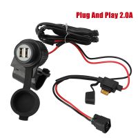 Dual USB accessory outlet socket power 17 on For Honda CRF300L CRF250L Rally Plug And Play 2.0A