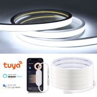 DC24V COB LED Neon Light Strip Silica Gel Tape Tuya Smart WiFi APP Dimmable Wireless Control Closet   Room Backlight Night Lamp LED Strip Lighting