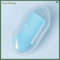 ruyifang แปรงสีฟันขนนุ่มสำหรับสัตว์เลี้ยงสำหรับสุนัขอุปกรณ์ทำความสะอาดฟันซิลิโคนดูแลกลิ่นปากอุปกรณ์ทำความสะอาดช่องปากของแมว