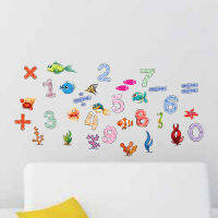 (23x42cm) Cartoon Animal Animal Digital Wall Wall สติ๊กเกอร์, สติกเกอร์ติดผนังห้องเด็ก, สติกเกอร์ติดผนังอนุบาล, สติกเกอร์ติดผนัง PVC โปร่งใส, วัสดุคุณภาพสูง -วัสดุคุณภาพสูงวัสดุคุณภาพสูง