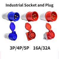 Blue Red 3Pin 4Pin 5PIN Waterproof IP44 16amp 32amp Electrical Male Female Socket Connector Plug Industrial Plug and Socket Electrical Connectors