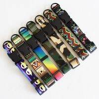 【LZ】 15 Kinds Of Color Nylon Printed Dog Collar Adjustable Collar For Dogs Pet Products Custom Engraved Nameplate Pet Supplies