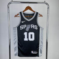 เสื้อเจอร์ซีย์ของแท้แบบกด2022-23สำหรับผู้ชาย San Antonio Spur Jeremy Sochan Swingman เสื้อเจอร์ซีย์สีขาว/ดำ/เขียว