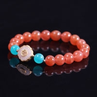 Natural Red Agate celet Elastic Beaded celet 925 Silver Hotan Jade White Jade Charm Energy celet For Women