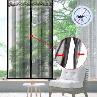 Magnetic Door Curtain Net Anti Insect Fly Bug Closing Hands-free Custom Size Mesh