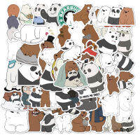 ?พร้อมส่ง?CUTE BEAR sticker สติกเกอร์กันน้ำรูปแบบที่แตกต่างกัน, 50 ชิ้น