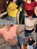 no1shop เสื้อนมโต Korea Style เสื้อยืดสไตล์สาวเกาหลีหวานๆ แขนสั้น ผ้าฝ้ายรัดรูป ยึดได้เยอะ มี 5 สีให้เลือก  เสื้อยืด หญิง