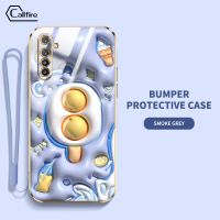 Callfire เคสใหม่สำหรับ OPPO Realme XT Realme K5 คอลเล็คชั่นไอศกรีมขนมลายสตรอเบอร์รี่าครอบป้องกันเคสนิ่มเคลือบอิเล็คโทรเพลทหรูหราฟรีสายคล้องกันตกและการชน