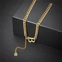 Fashion Classic B Letter Pendant Necklace For Woman 2022 New Gothic Korean Jewelry Hip Hop Party Girl 39;s Sexy Clavicle Chain