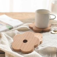 Creative Flower Solid Wood Insulation Pad Household Wooden Coaster Tea Cup Cushion Coffee Shop Wooden Placemat