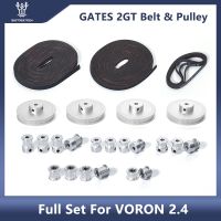 【LZ】۞☄₪  GATES-Conjunto completo de correia e polia para impressora 3D 2.4 2GT-6MM GT2 9MM RF temporização aberta 16T 80T 20T