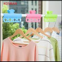 KONSIRAN คลิปกันลม ราวแขวนผ้า การประหยัดพื้นที่ ตู้เสื้อผ้าในตู้เสื้อผ้า ที่แขวนเสื้อผ้า ของใหม่ เอบีเอสเอบีเอส ตัวจัดระเบียบตู้เสื้อผ้า อุปกรณ์จัดระเบียบในครัวเรือน