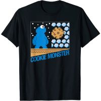 HOT ITEM!!Family Tee Couple Tee Sesame Street Cookie Monster 8-Bit men T-Shirt