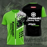 2023ใหม่ fanmade Ninja ZX-10R Racing ทีมโพลีเอสเตอร์3D พิมพ์เสื้อยืด S-5XL