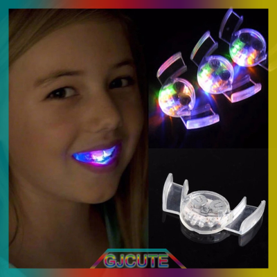 GJCUTE ของเล่นไฟกระพริบ LED รูปฟันเรืองแสงใหม่อุปกรณ์สำหรับงานเลี้ยงงานเทศกาลเด็ก