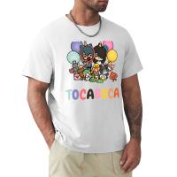 Toca Boca Characters T-Shirt Summer Top Cute Tops Custom T Shirts Design Your Own Mens Plain T Shirts