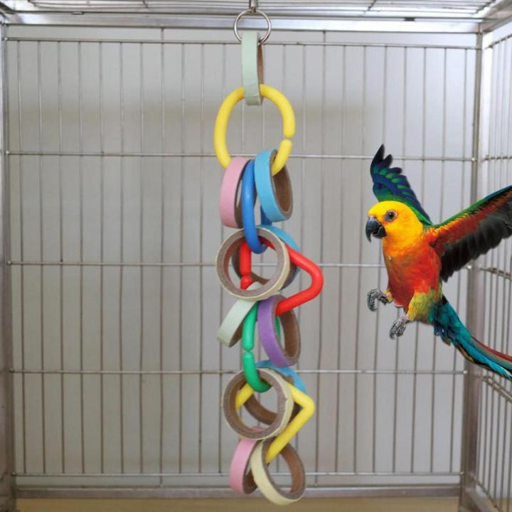 นกแก้วของเล่นที่มีสีสันนกแก้วเคี้ยวนกของเล่นนกฟันดูแลของเล่น-kepps-นกแก้วที่ใช้งานและมีสุขภาพดีอุปกรณ์กรงนก