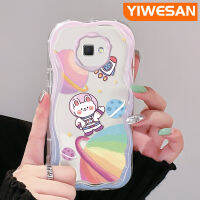 YIWESAN เคส J7ปลอกสำหรับ Samsung Prime J7 Prime 2 J2 Prime,ลายกระต่ายจรวดมนุษย์อวกาศดีไซน์ใหม่เส้นขอบคลื่นนุ่มเคสมือถือกันกระแทกแบบใสโปร่งใสลายกล้องถ่ายรูปฝาครอบป้องกันอย่างเรียบง่ายอ่อนโยน