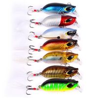 มินิเหยื่อตกปลาแบบแข็งเหยื่อตกปลา3D Eyes Wobbler Crankbait สะท้อนแสงเหยื่อตกปลาทะเลเครื่องมือล่อเหยื่อเทียม