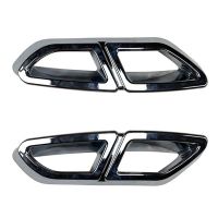 Car Tail Throat Frame Exhaust Pipe Trim for Volkswagen Magotan Passat B8 (Overseas Passat) 2016-2019 Kits Gloss Black