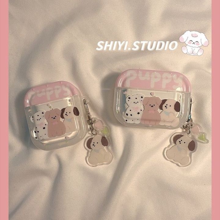 เคสหูฟังบลูทูธไร้สาย-ลายลูกสุนัขภาษาอังกฤษ-พร้อมจี้-สําหรับ-airpods-2nd-generation-3rd