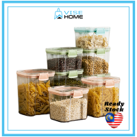 (Set of 4) Square Transparent Airtight Food Storage Container Set Bekas Simpanan Makanan Kedap Udara Segi Empat Sama [VISE HOME]