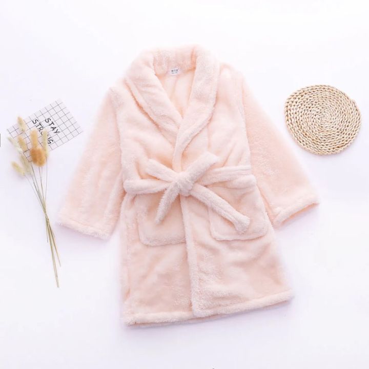 xiaoli-clothing-เด็ก-nightgown-ชายหญิงเด็ก39-s-flannel-เสื้อคลุมอาบน้ำเด็ก39-s-extended-เสื้อคลุมอาบน้ำหนาชุดนอนเสื้อผ้า