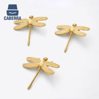 Dragonfly Shape Brass Knobs Cupboard Pulls Drawer Knobs Kitchen Cabinet Handles Furniture Handle Hardware Gold Knobs and Pulls