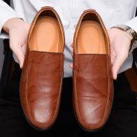 Luxy Men‘s Business Loafers Shoes Men Comfortable Designer Leather Driving Flats Mens Shoes Casual Soft Slip on Moccasins