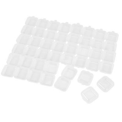 24Pcs Small Clear Plastic Beads Storage Containers Box with Hinged Lid for Storage of Small Items Crafts Hardware