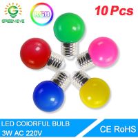 [HOT QQZIWWUJJWG 104] 10ชิ้น/ล็อตหลอดไฟ Led โคมไฟ3วัตต์ที่มีสีสัน L Ampada Ampoule E27 RGB Led Light SMD 2835ไฟฉายตกแต่งบ้านแสง AC 220โวลต์ลูกโลกหลอดไฟ