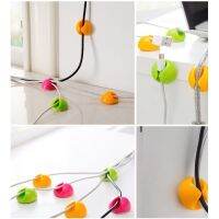 Bulat Klip Telepon Kabel Winder Bobbin Pelindung Klem Earphone Ties Organizer Kawat Kabel Fixer Pemegang Manajemen Kolasi