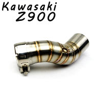 Stainless Steel Link Mid Tube Motorcycle Exhaust Muffler Middle For Kawasaki Z900 Ninja Z 900 Z900