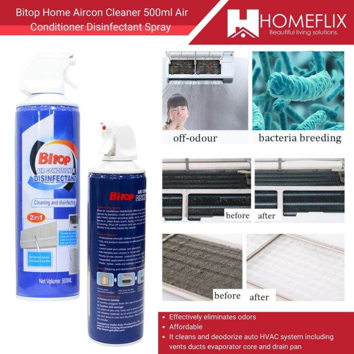Homeflix Bitop Home Aircon Cleaner 500ml Air Conditioner Disinfectant