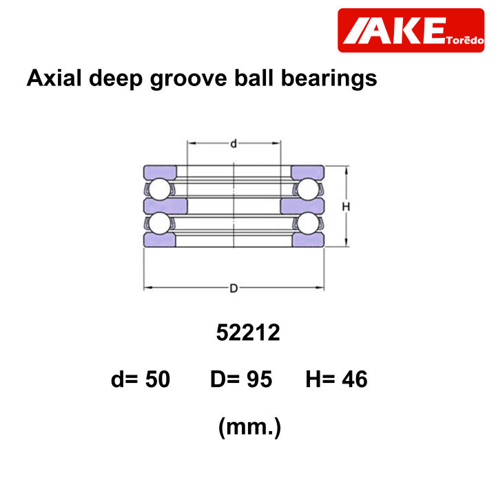 52212-ตลับลูกปืนกันรุน-axial-deep-groove-ball-bearings-52212-จัดจำหน่ายโดย-ake-tor-do
