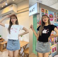 [พร้อมส่ง ส่งไว 24 ชม.]  Vibes ? ? Baby Tee ลายใหม่หวานละมุนน่ารักสุดๆเลยค่า ใส่ได้ทุกวัน จะแมทช์ลุคไหนก็คิ้วท์สุดๆ