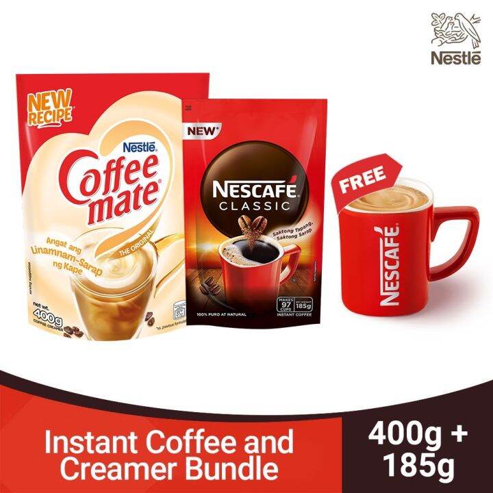 NESCAFÉ Classic Instant Coffee 185g and COFFEE MATE Coffee Creamer 400g ...