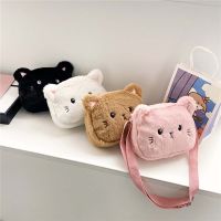 Cat Small Shoulder Bags Crossbody Bag Handbags Lovely Plush Bag Cartoon Bag Soft Plush Bag Cute Shoulder Bag