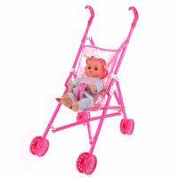 Dolls Buggy Stroller Pushchair Pram Foldable Toy Doll Pram Baby Doll