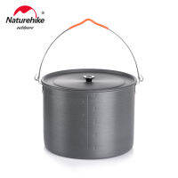 NATUREHIKA หม้อสนามสำหรับตั้งแคมป์10L 4L,อุปกรณ์เครื่องครัวแบบแขวนทำจากอลูมิเนียมกลางแจ้งขาตั้งสำหรับท่องเที่ยวทำอาหารปิกนิก4-8คน