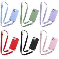 เคสสายรัดสำหรับ Samsung กาแล็คซี่,A33 A73 A21S A23 A13 A52 A72 A32 A22 A12 A53สร้อยคอ A71ปลอกซิลิโคนสายคล้องจากผ้าไหม