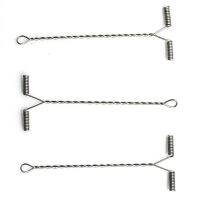 INFOF 100pcs Ocean Fishing Balance Rigs Hooks Arms Connector Spring T-shape Twisted String Hook Arms Length 7cm/9cm/12cm/16cm