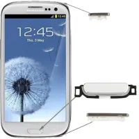 IPartsBuy หลักสำหรับ Galaxy S III/I9300กุญแจบ้านคุณภาพสูง + ปุ่มพาวเวอร์ + ปุ่มปรับระดับเสียง